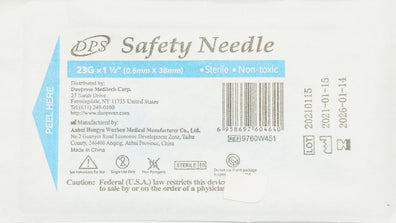 Anhui Hongyu Wuzhou Medical 9760W451 DPS Safety Needle 23G x 1 1/2inch